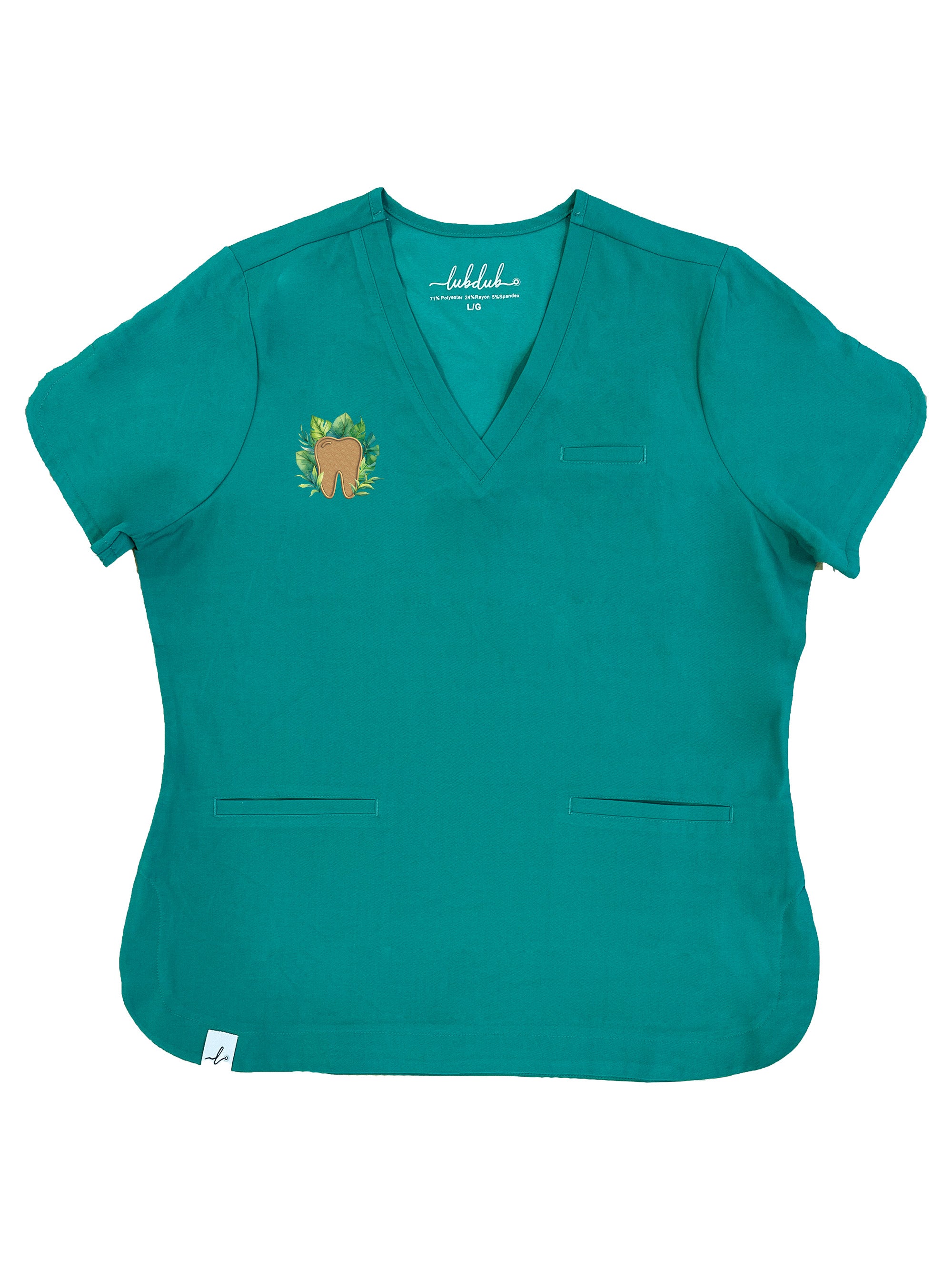 Botanical Anatomy - Rosa Scrub Top