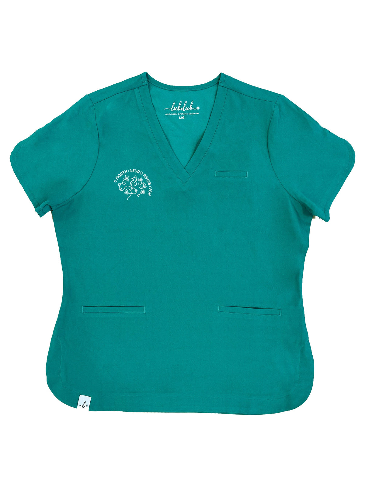 Island Health Neurological Rehab - Rosa Scrub Top