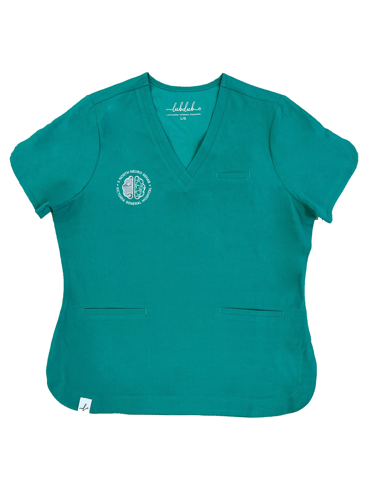 Island Health Neurological Rehab - Rosa Scrub Top