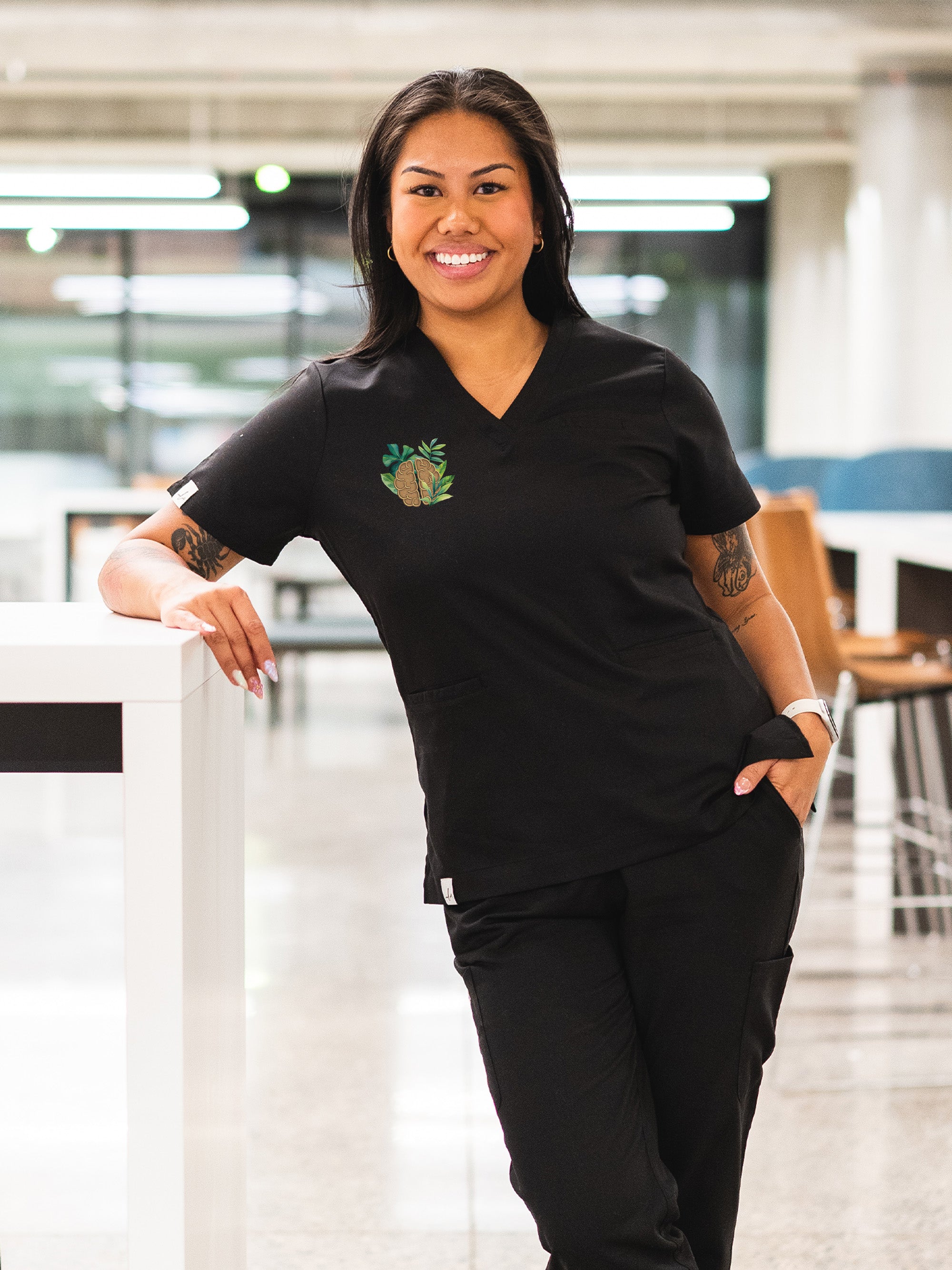 Botanical Anatomy - Codi Scrub Top