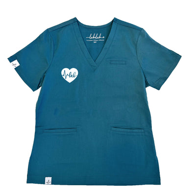 Lab ECG Heart - Codi Scrub Top