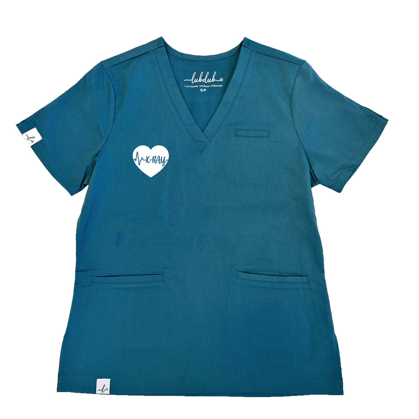 X-Ray ECG Heart - Codi Scrub Top