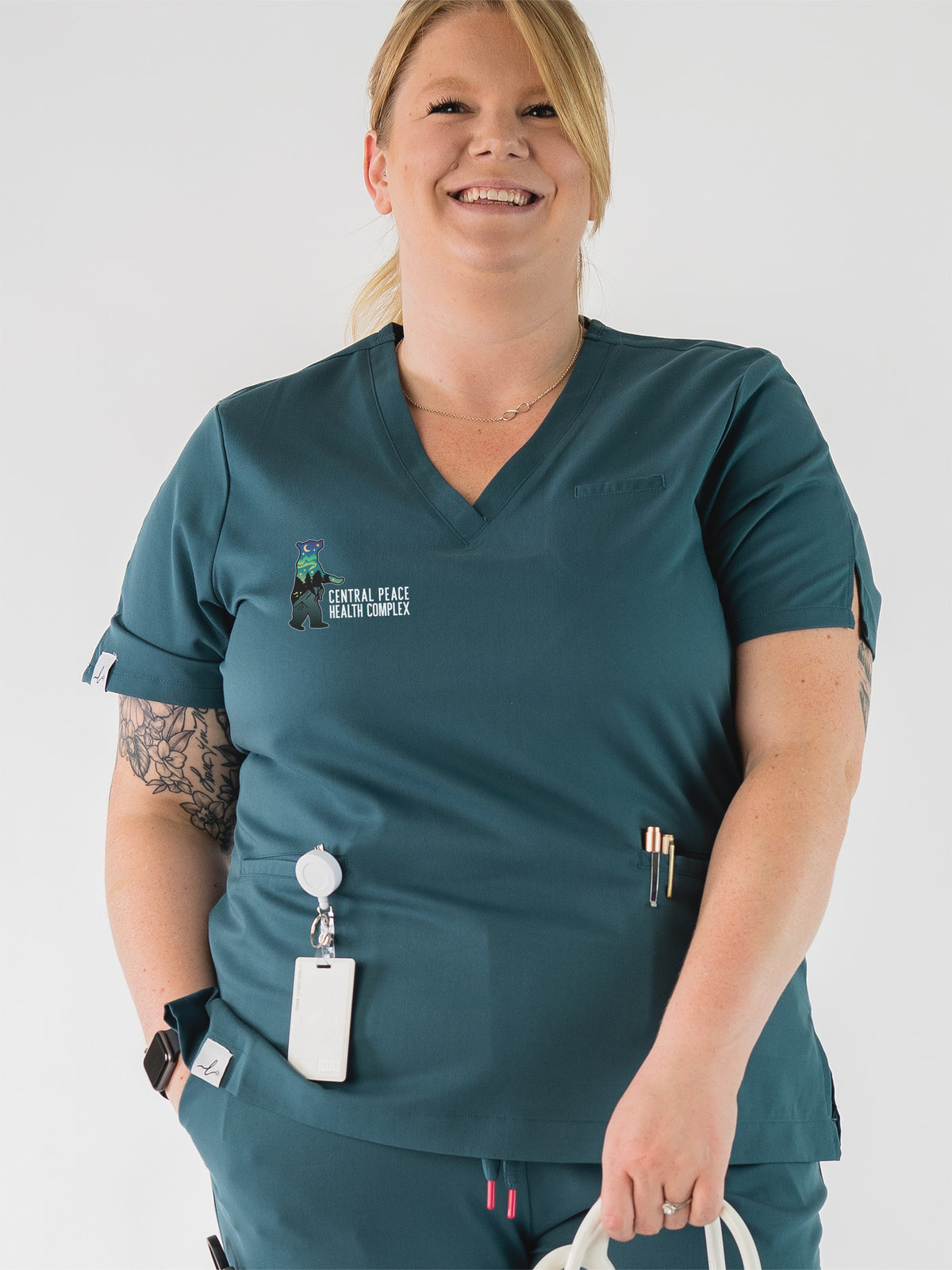 Central Peace Health Complex - Codi Scrub Top