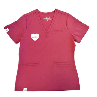 Postpartum ECG Heart - Codi Scrub Top