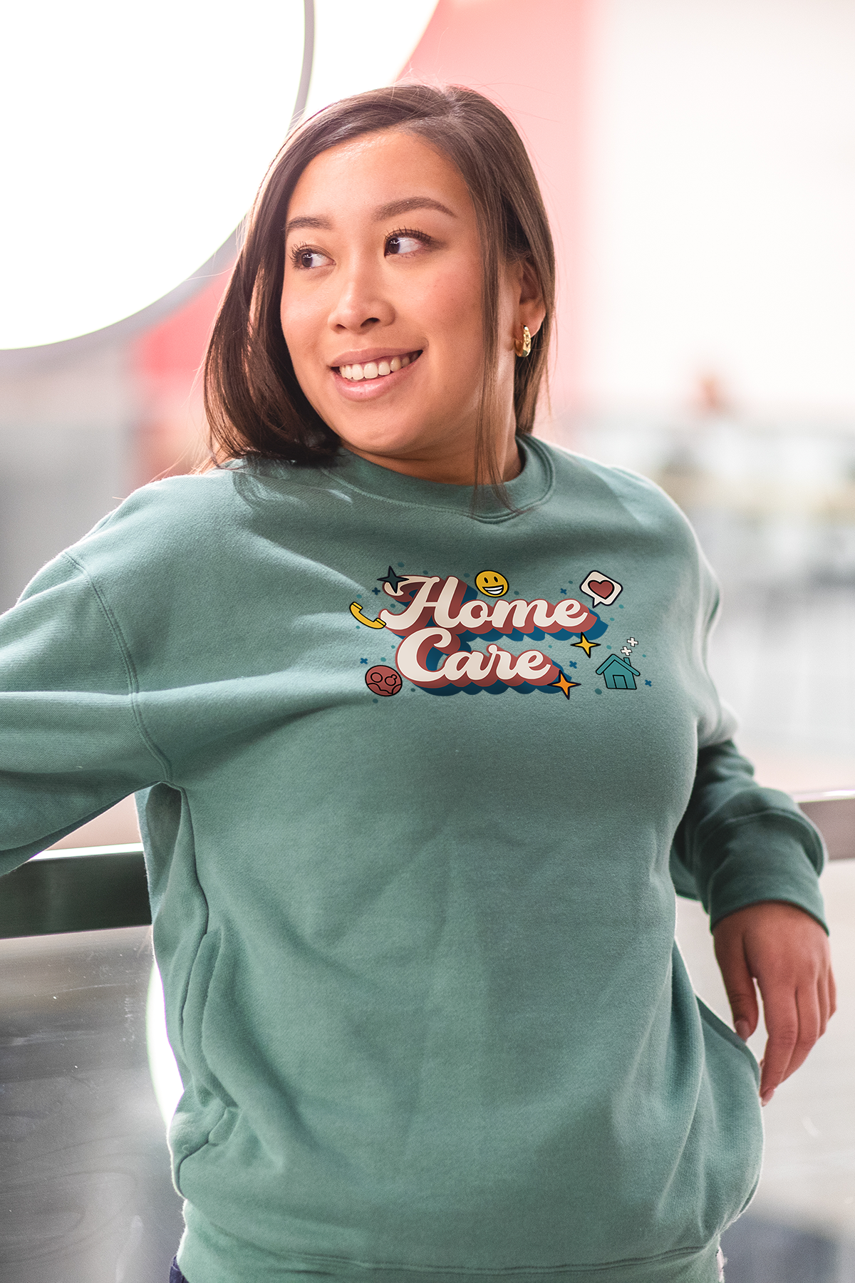 Homecare Retro - Pocketed Crew Sweatshirt