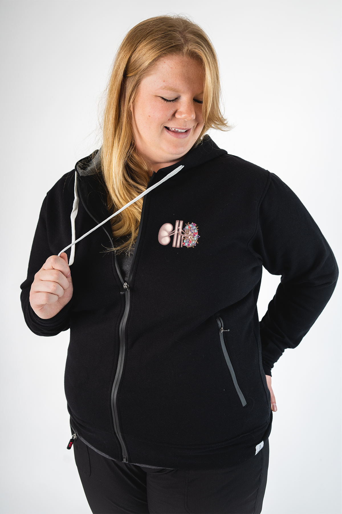 Floral Sketch - PRN Lux Hoodie - Lubdub Apparel