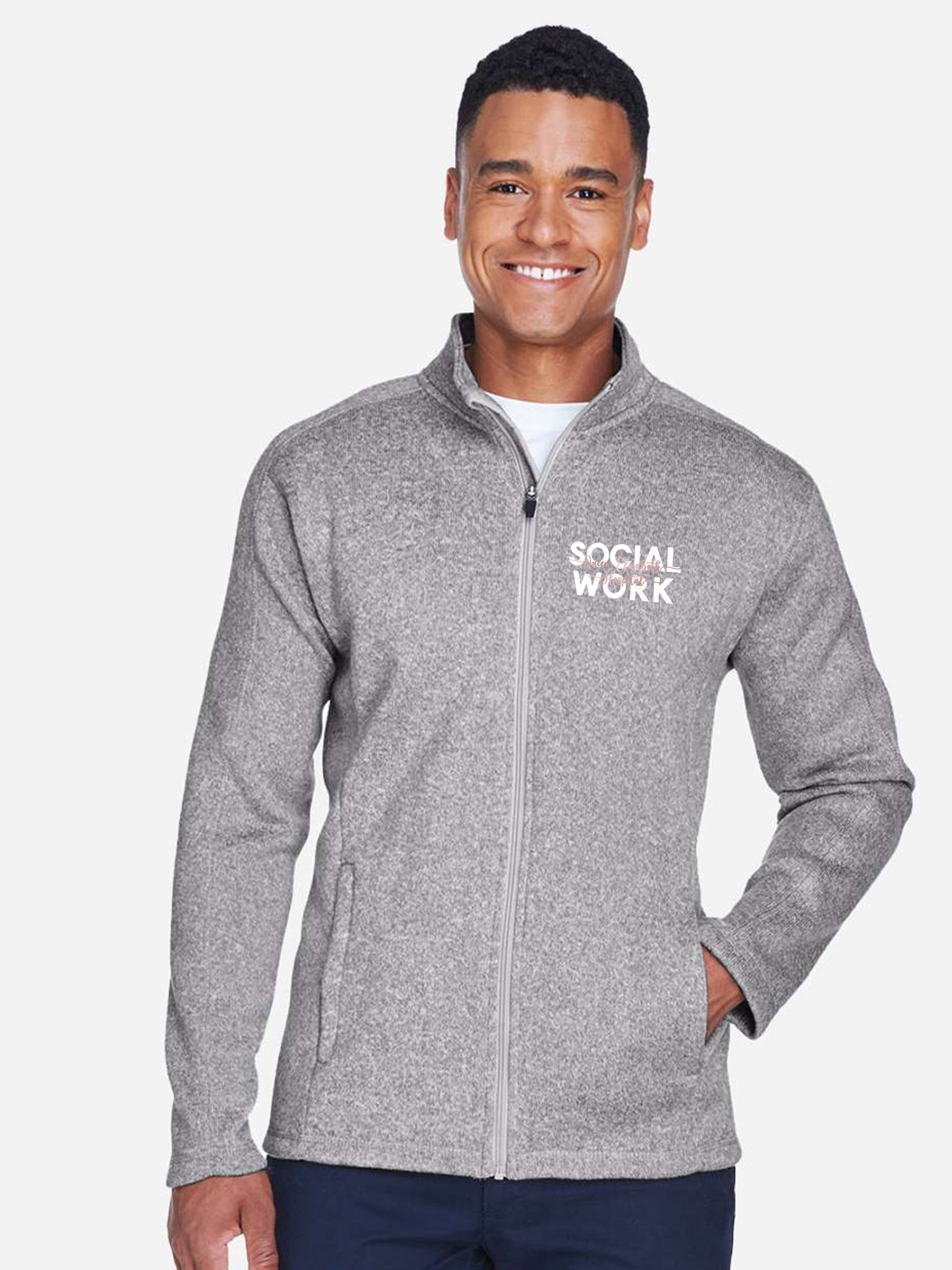 Queen Elizabeth Hospital Social Work - DreamKnit Warm up Jacket - Men's