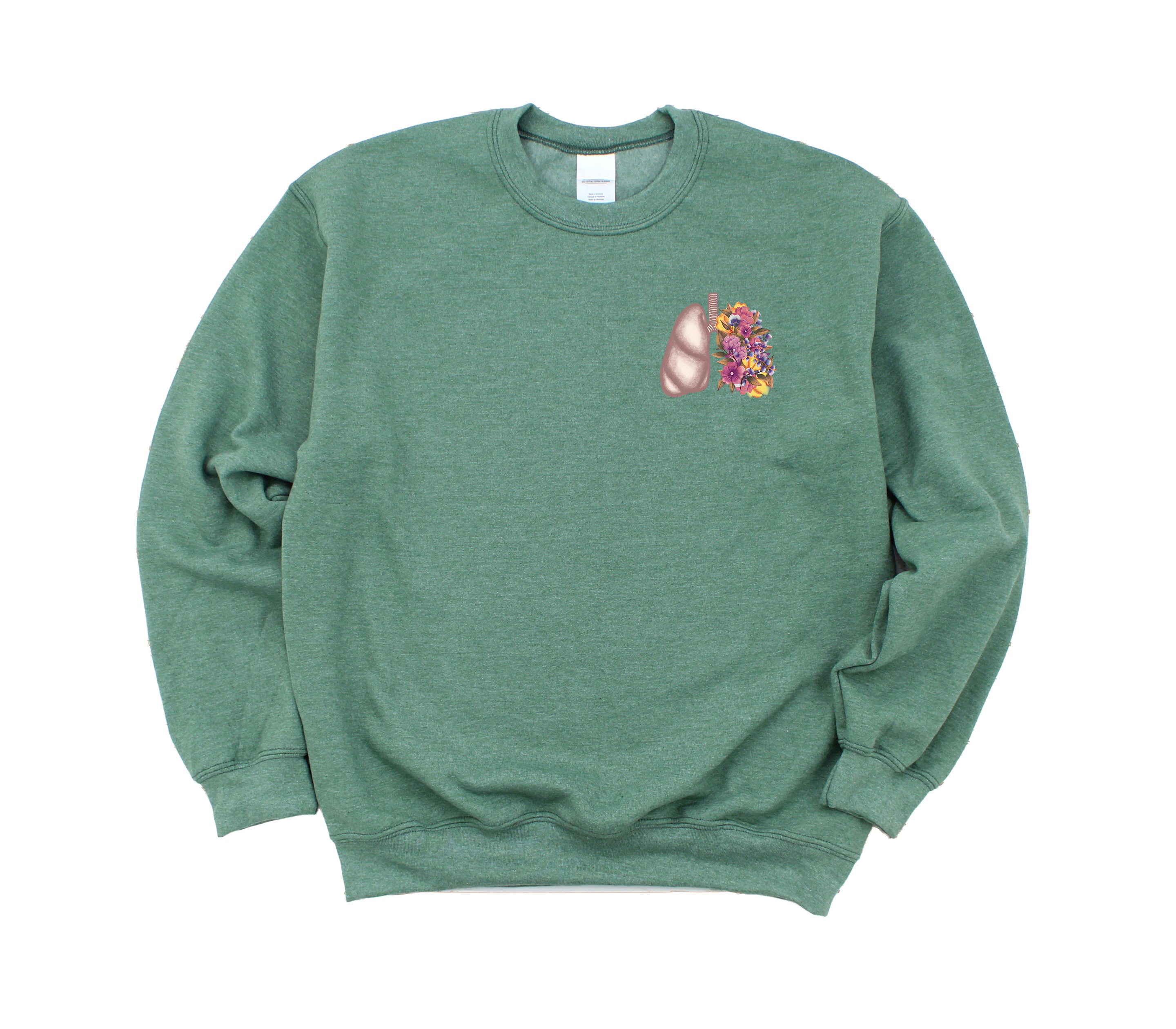 Floral Sketch - Non-Pocketed Crew Sweatshirt