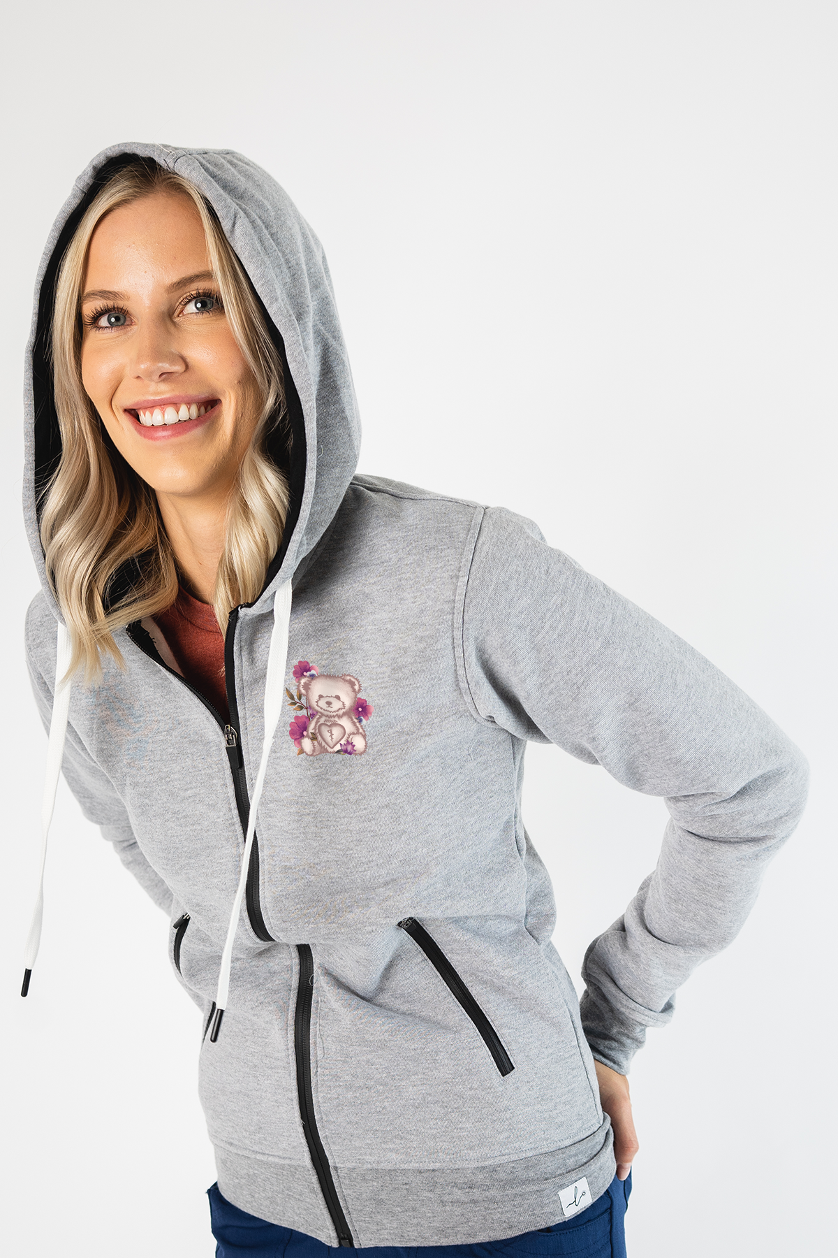 Floral Sketch - PRN Lux Hoodie - Lubdub Apparel