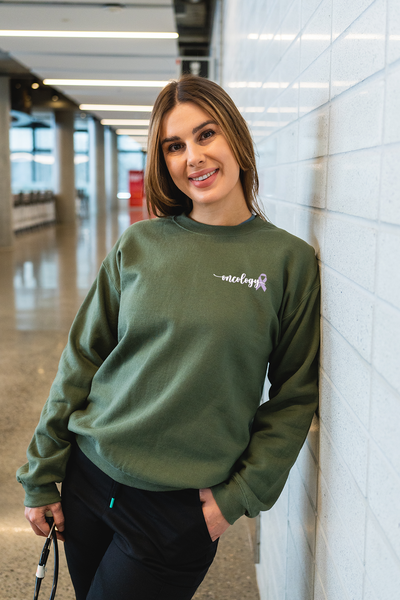 Oncology Ribbon - Non-Pocketed Crew Sweatshirt