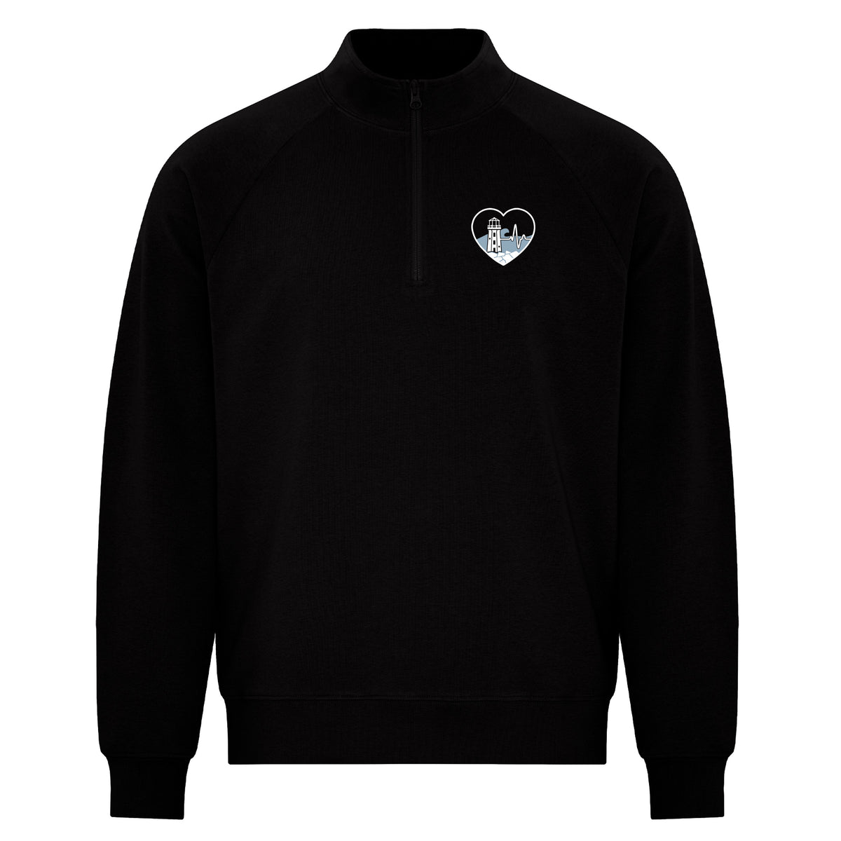 Across Canada ECG Heart - Featherweight 1/4 Zip Sweatshirt