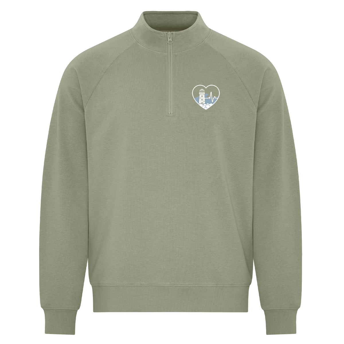 Across Canada ECG Heart - Featherweight 1/4 Zip Sweatshirt