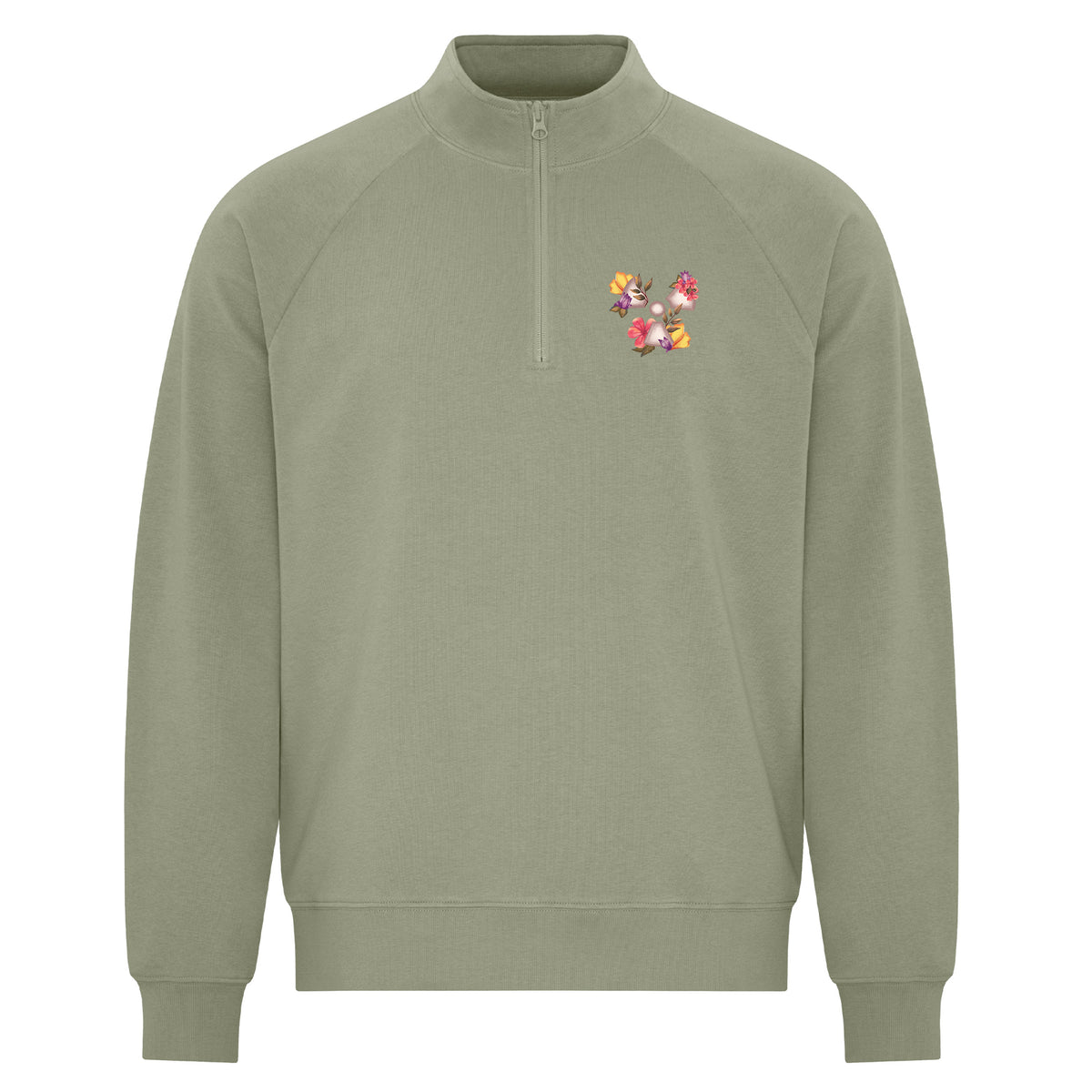 Floral Sketch - Featherweight 1/4 Zip Sweatshirt