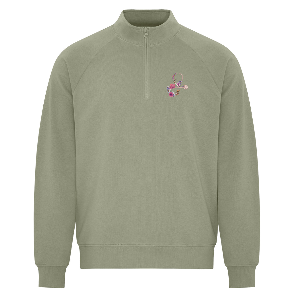 Floral Sketch - Featherweight 1/4 Zip Sweatshirt