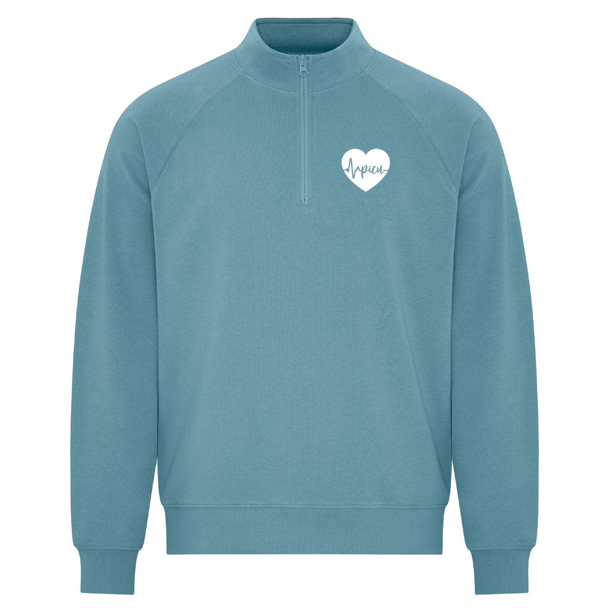 ECG Heart - Featherweight 1/4 Zip Sweatshirt