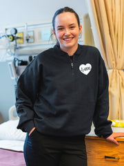 ECG Heart - SoftTouch 1/4 Zip Sweatshirt
