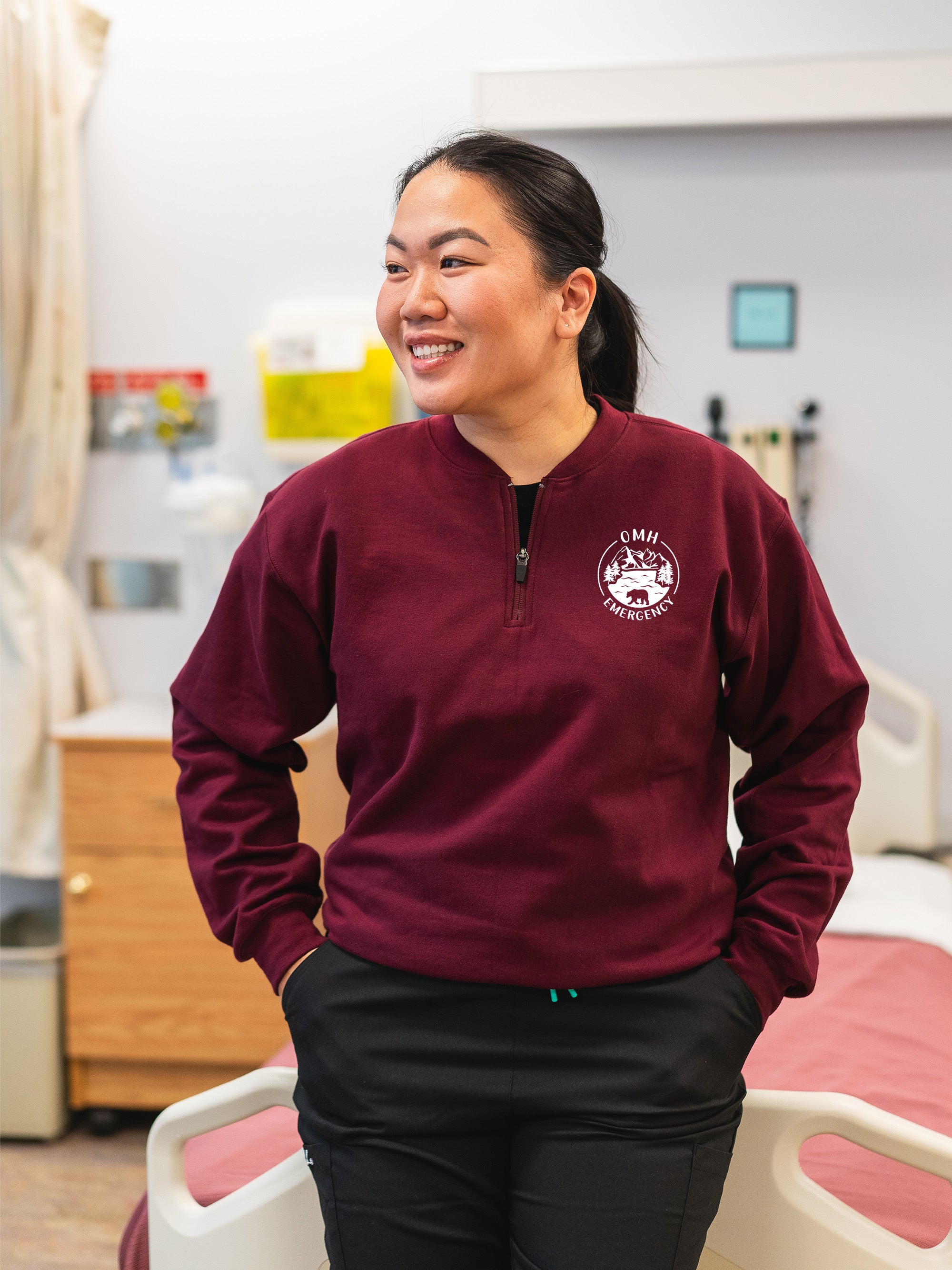 100 Mile Hospital Emergency - SoftTouch 1/4 Zip Sweatshirt