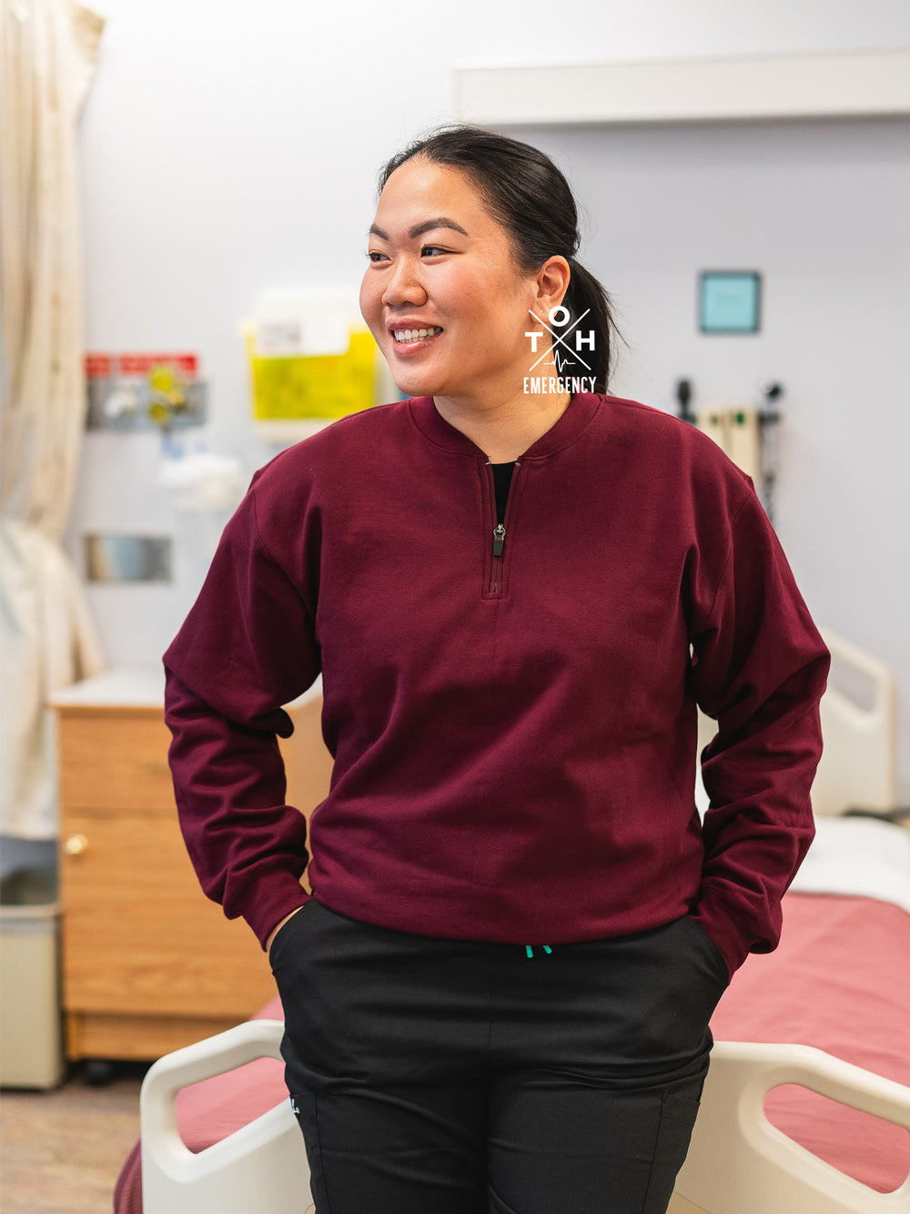 The Ottawa Hospital Emergency - Round 2 - SoftTouch 1/4 Zip Sweatshirt