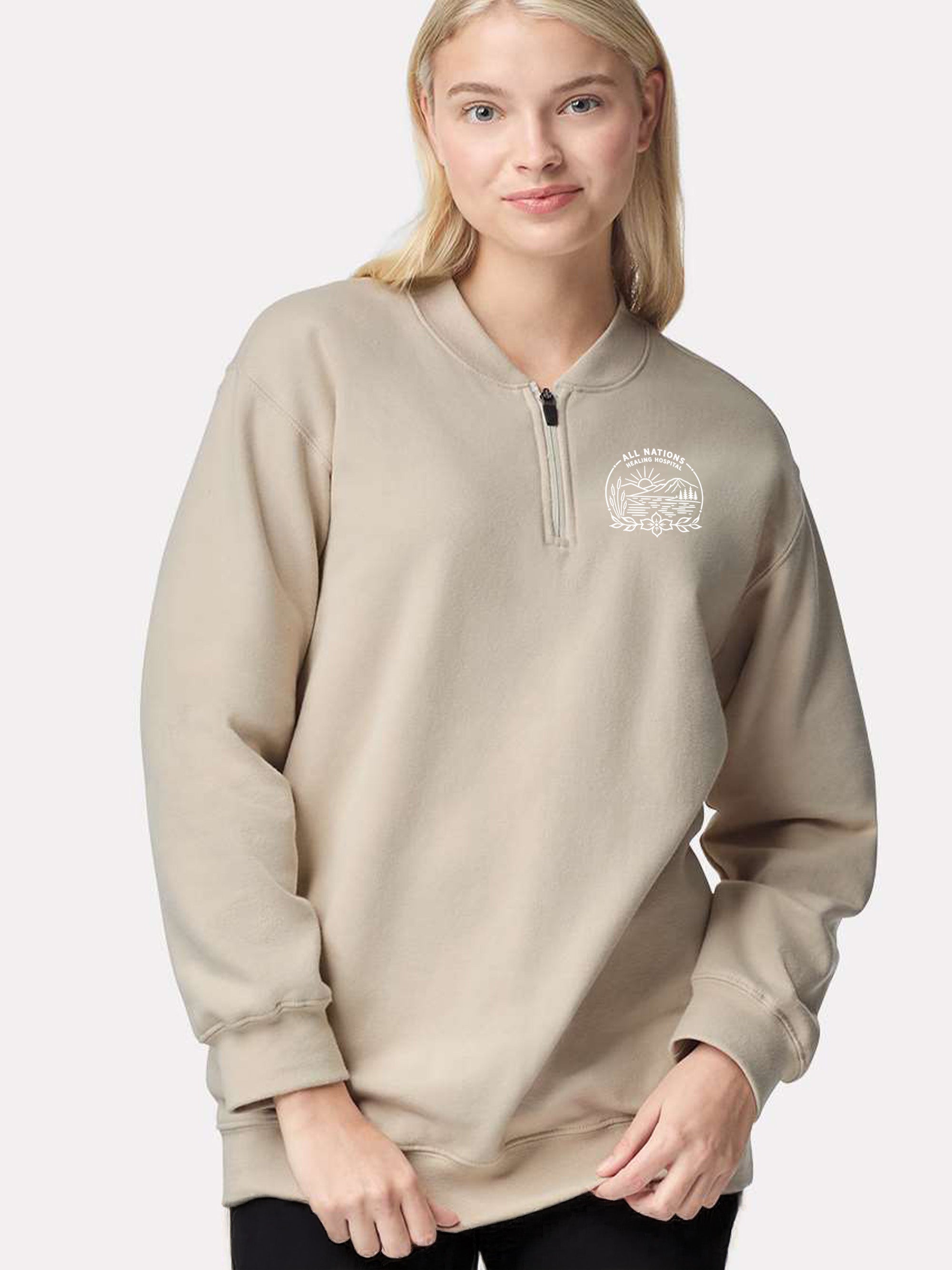 All Nations Healing Hospital - Round 6 - SoftTouch 1/4 Zip Sweatshirt