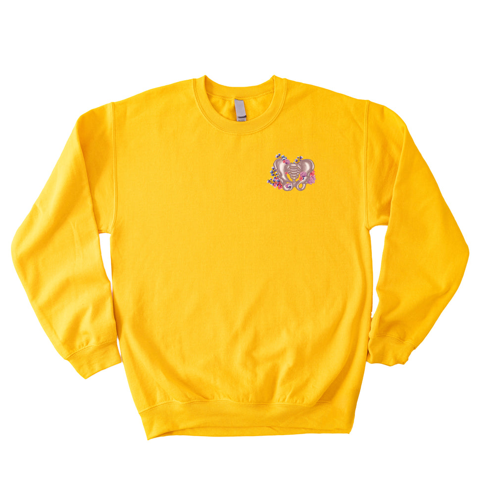 Floral Sketch - Non-Pocketed Crew Sweatshirt