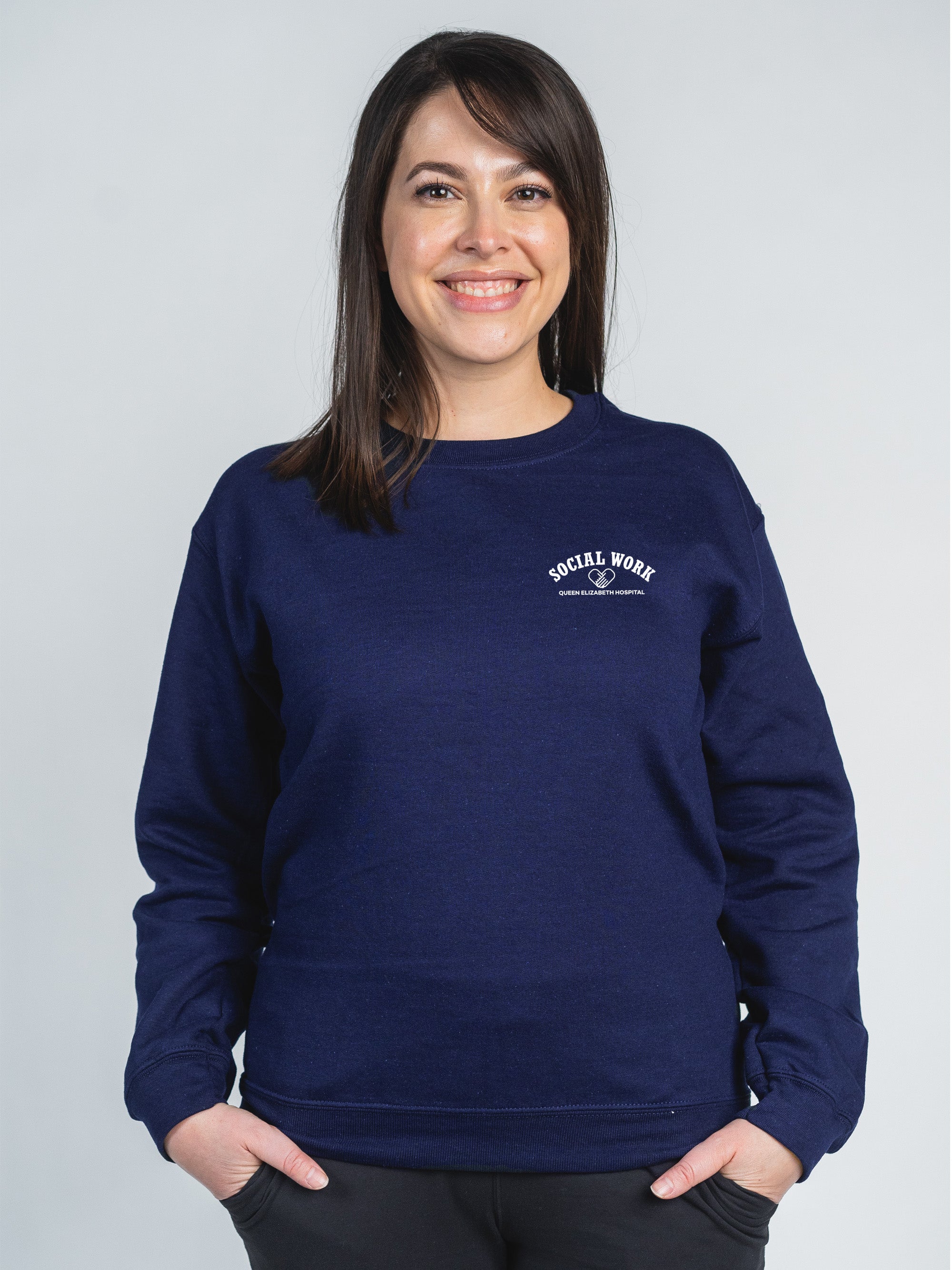 Queen Elizabeth Hospital Social Work - SoftTouch Midweight Sweatshirt - Lubdub Apparel