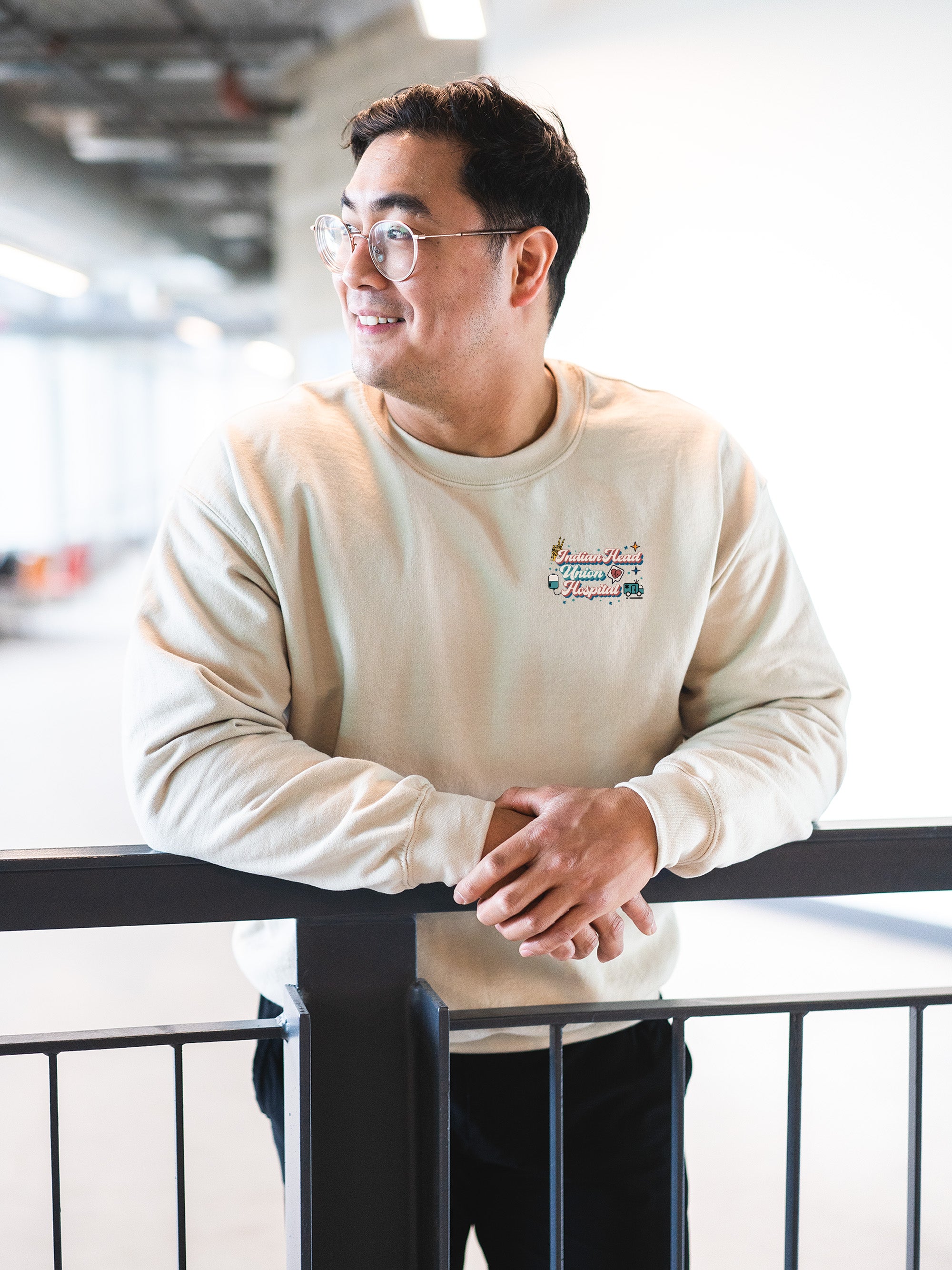 Indian Head Union Hospital - Round 4 - SoftTouch Midweight Sweatshirt - Lubdub Apparel