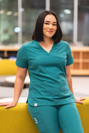 Rosa Scalloped Scrub Top - Lubdub Apparel