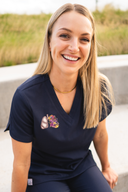 Floral Collection - Rosa Scrub Top - Lubdub Apparel