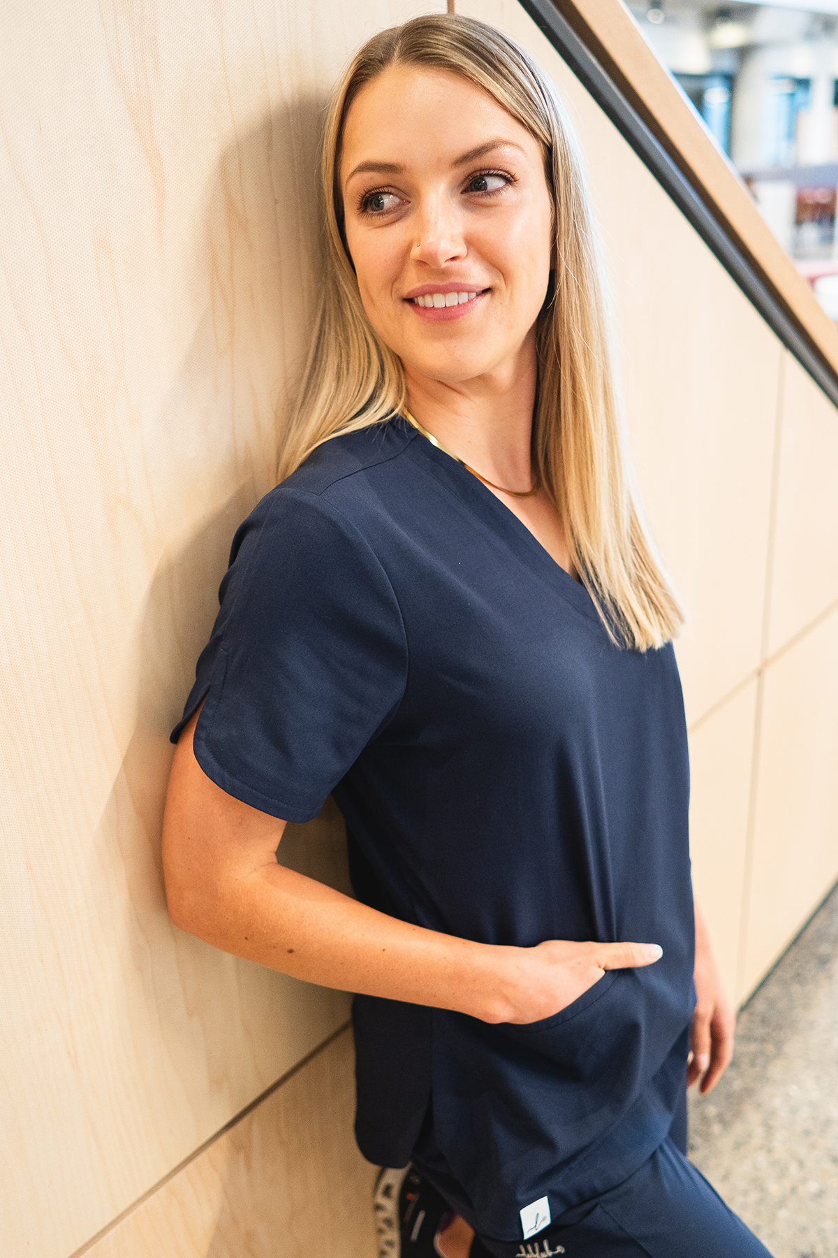 Rosa Scalloped Scrub Top - Lubdub Apparel