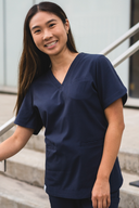 Rosa Scalloped Scrub Top - Lubdub Apparel