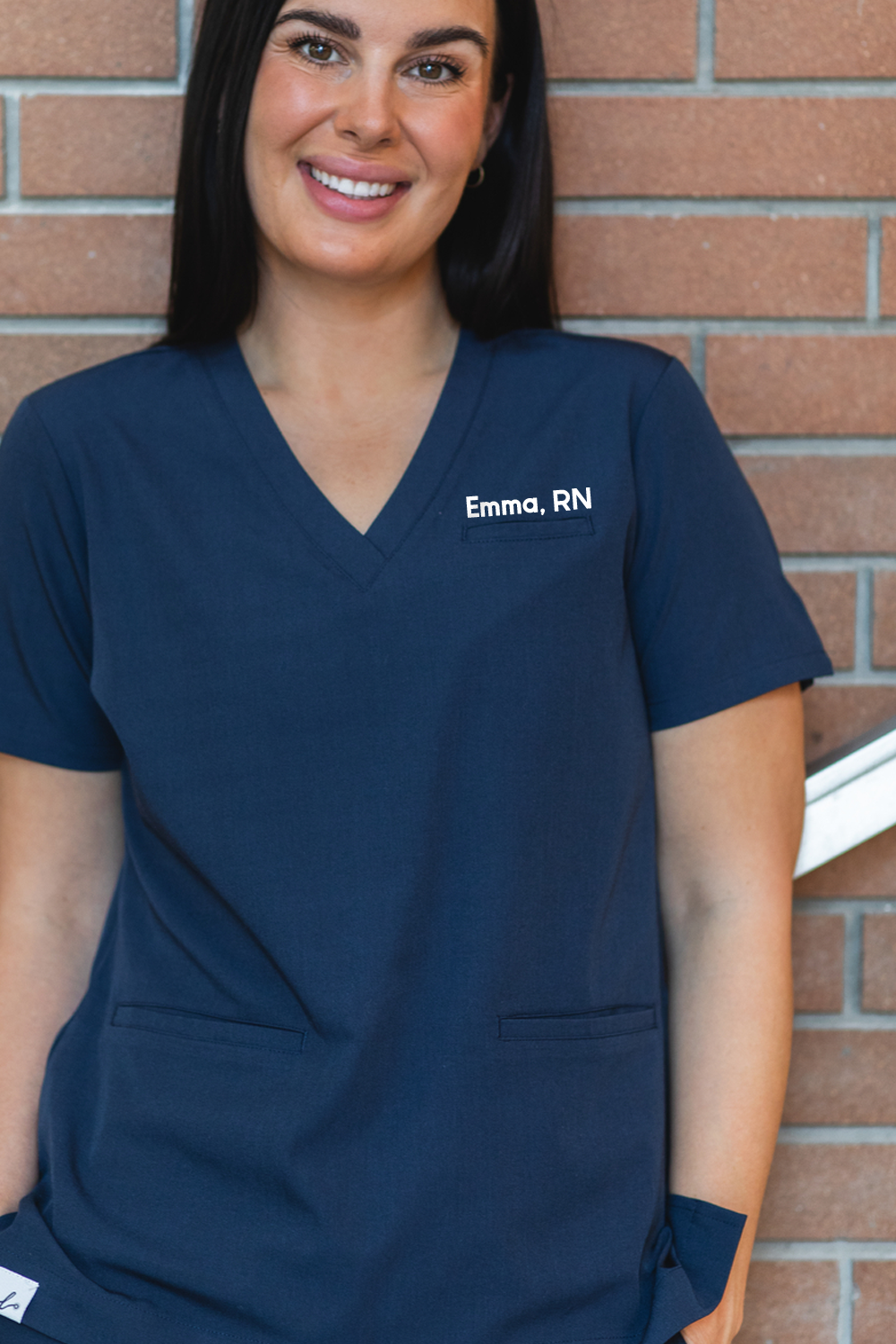 Scrub Top Text Add On - Lubdub Apparel