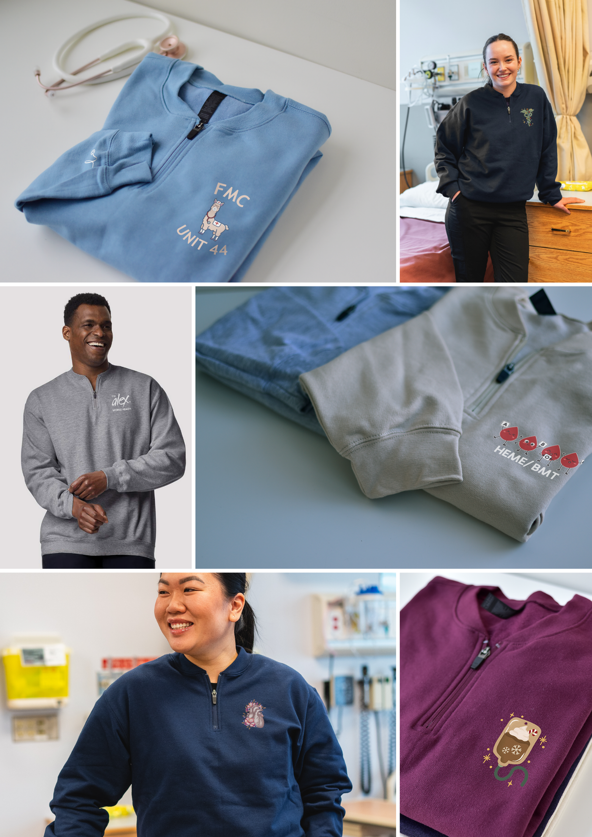1/4 Zip Crew Sweatshirt SF008