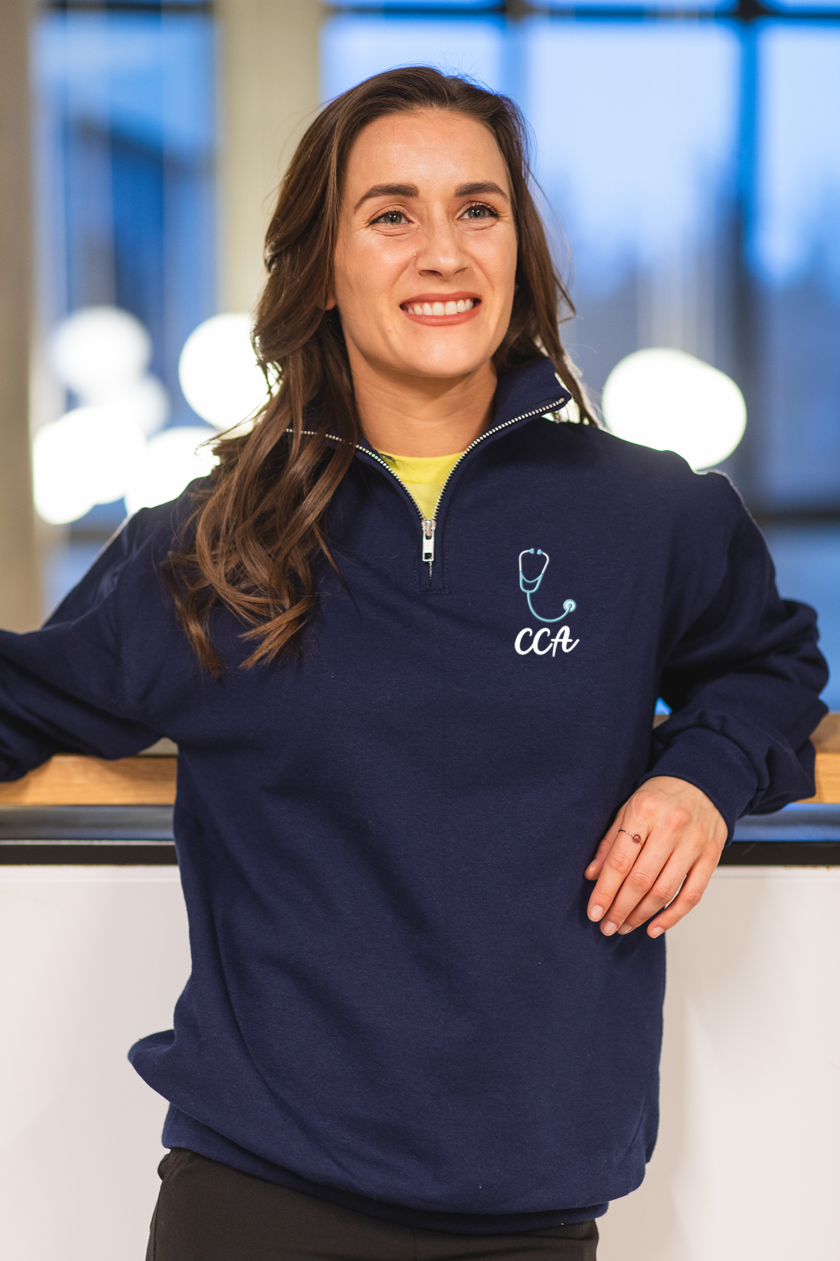 Emblem - Elevate 1/4 Zip Sweater - Lubdub Apparel