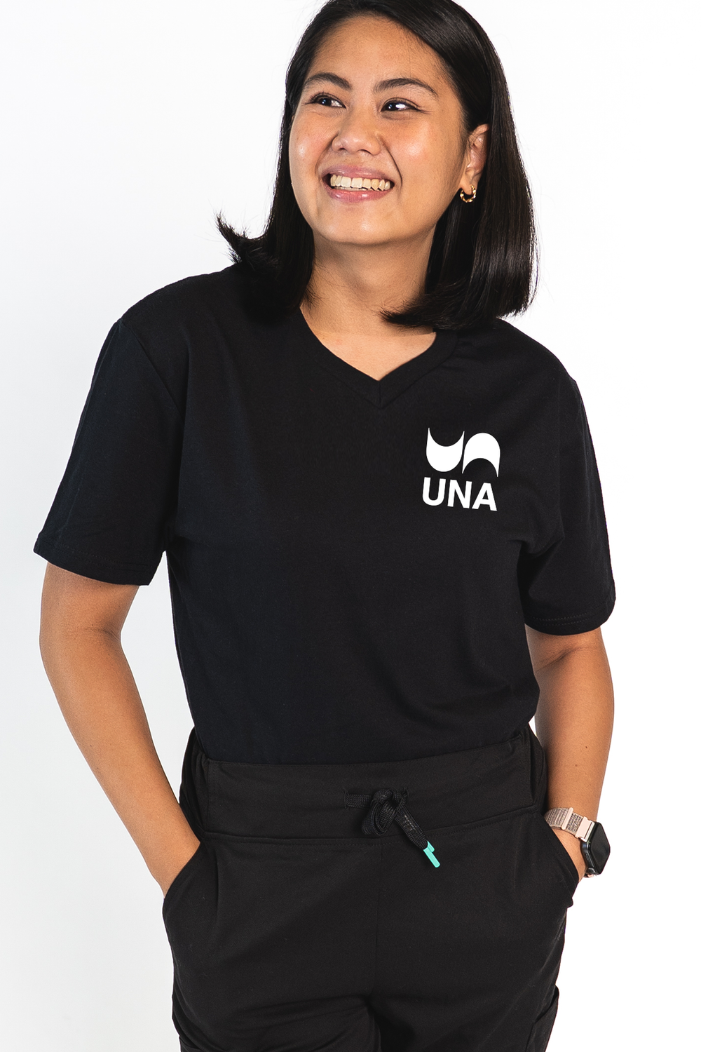 UNA Official Logo - V-Neck Shirt