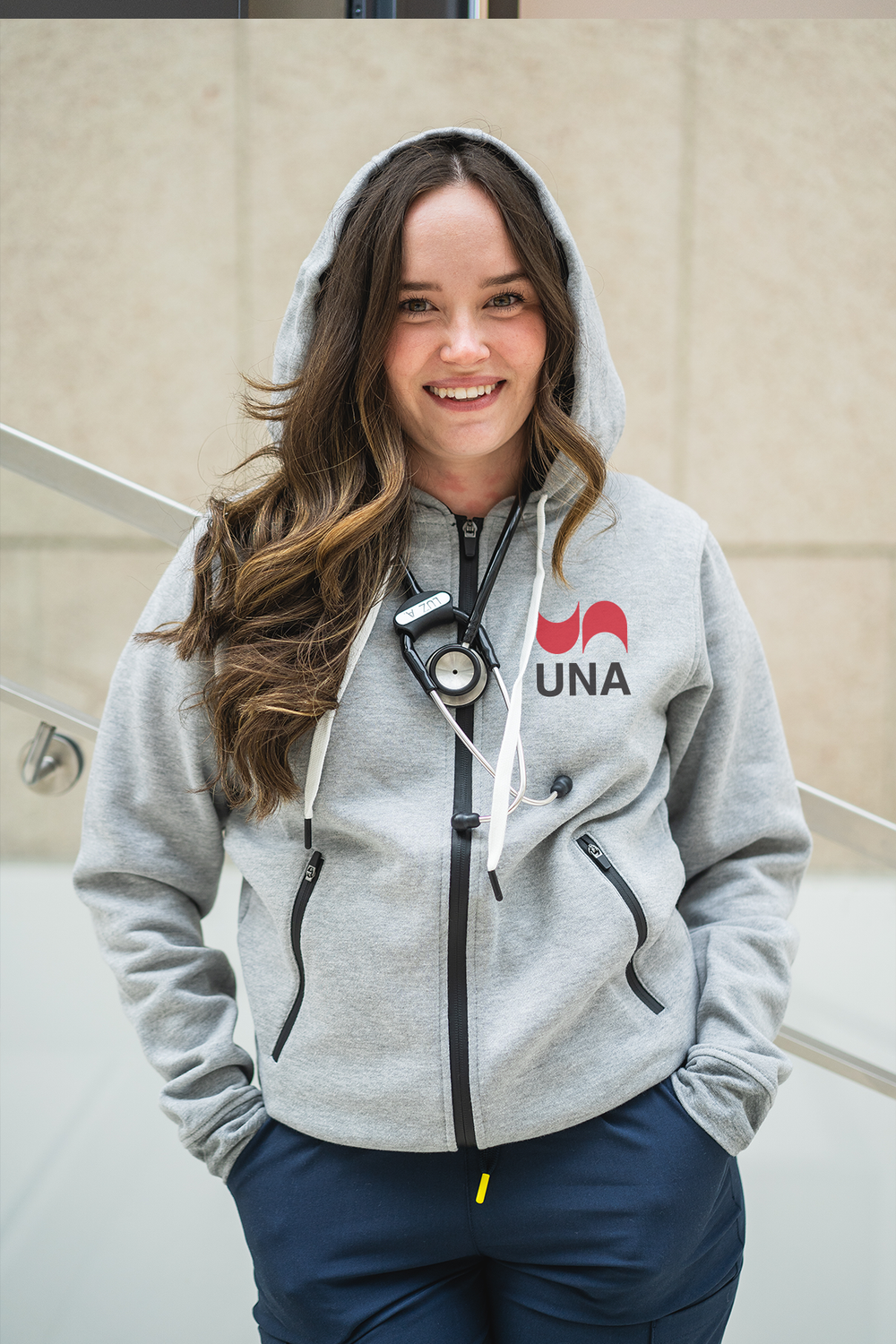 UNA Official Logo - PRN Lux Hoodie