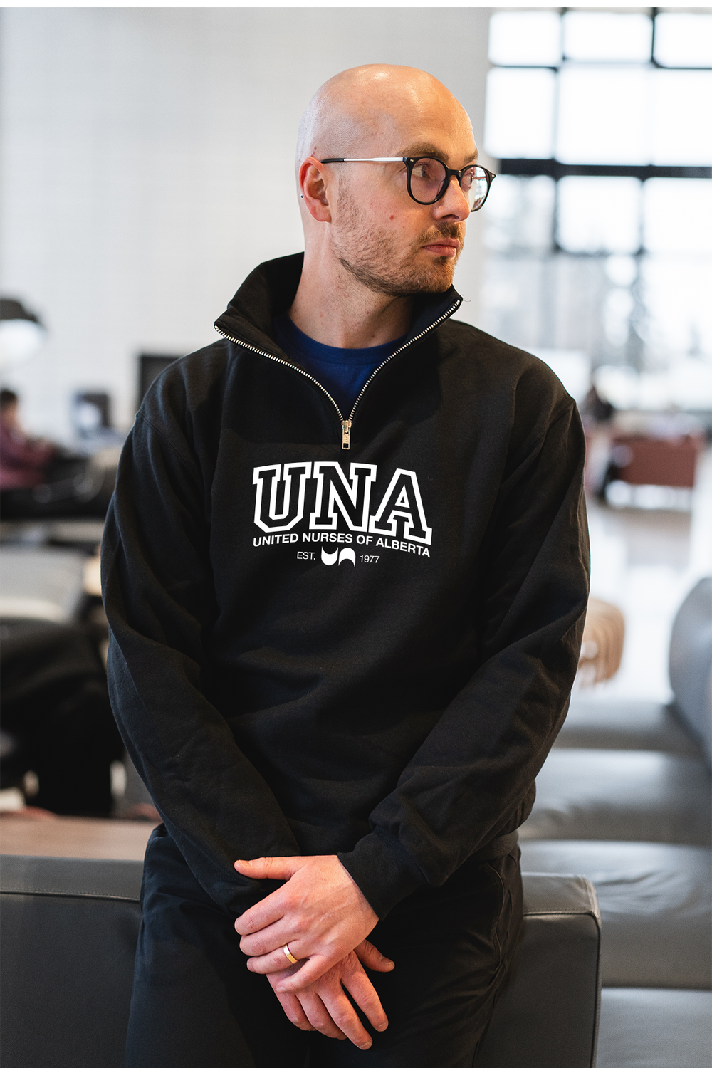 UNA Varsity  - 1/4 Zip Everyday Sweatshirt