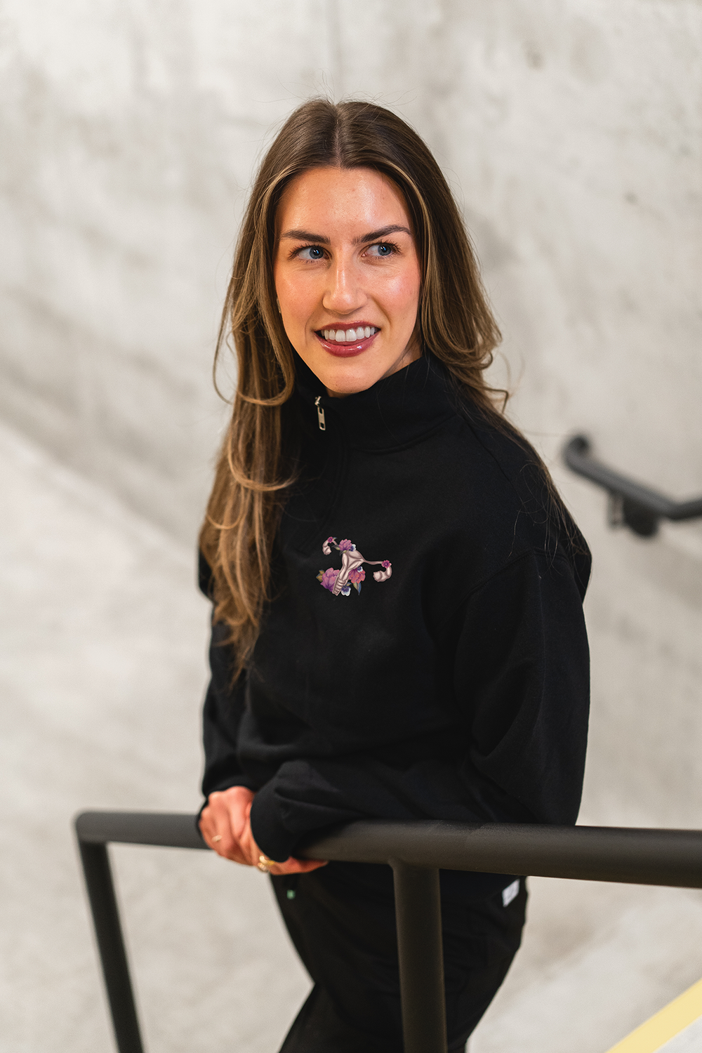 Floral Sketch - Elevate 1/4 Zip Sweater