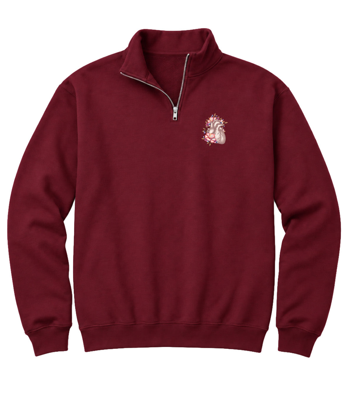 Floral Sketch - Elevate 1/4 Zip Sweatshirt
