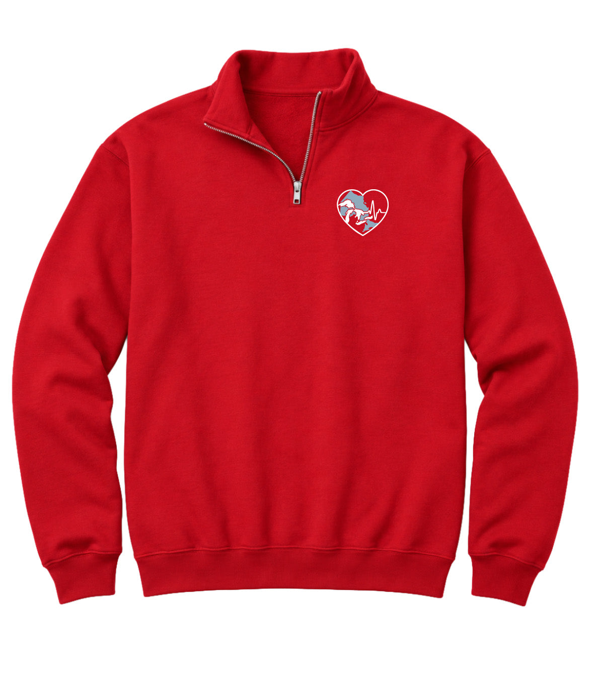 Across Canada ECG Heart - Elevate 1/4 Zip Sweatshirt