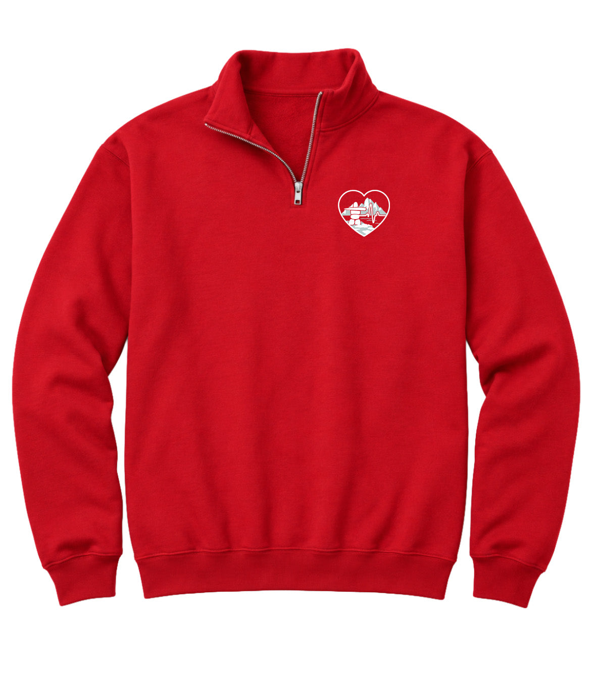 Across Canada ECG Heart - Elevate 1/4 Zip Sweatshirt