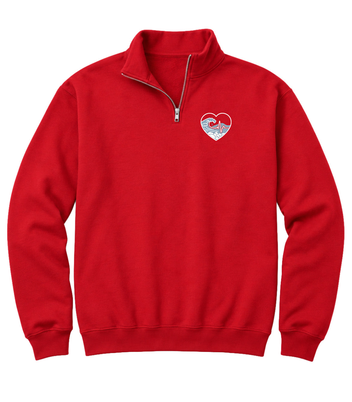 Across Canada ECG Heart - Elevate 1/4 Zip Sweatshirt