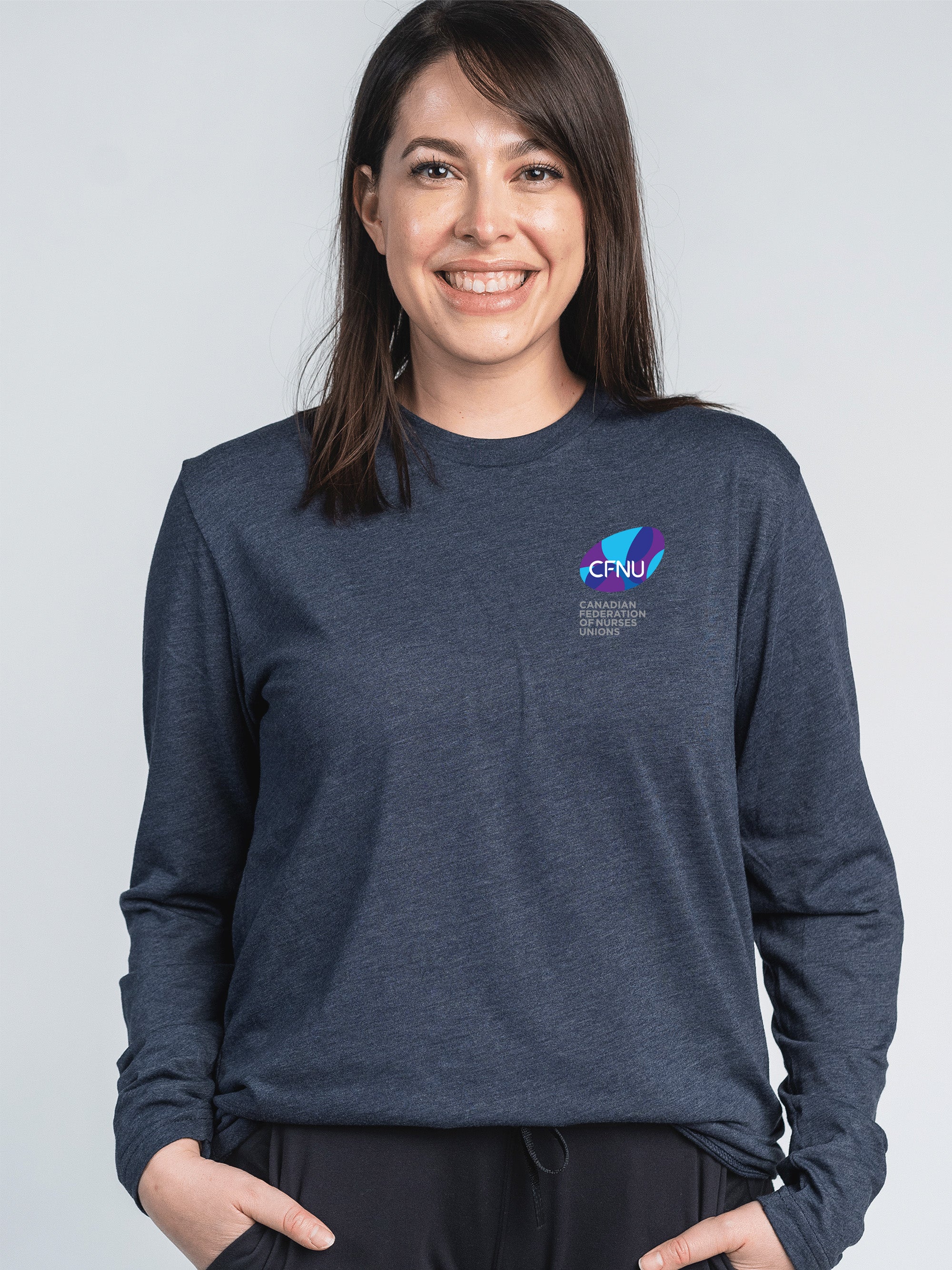 Canadian Federation of Nurses - Essential Long Sleeve Shirt - Lubdub Apparel