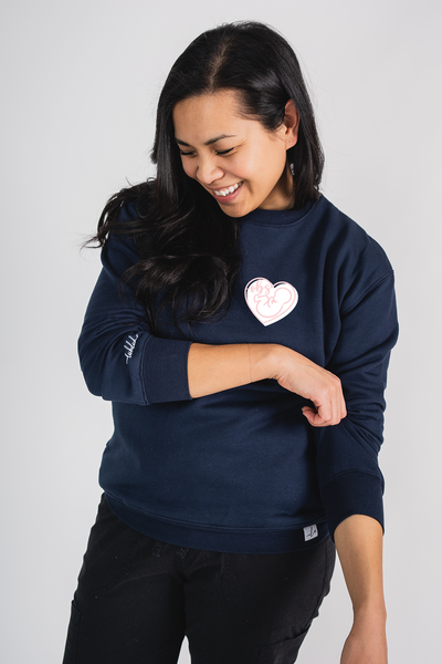 Baby in Heart - Obs - Pocketed Crew Sweatshirt