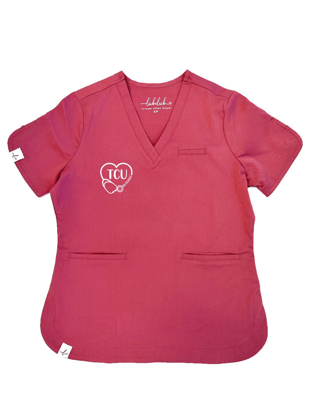 TCU Lilac Lane - Clearance Rosa Scrub Top