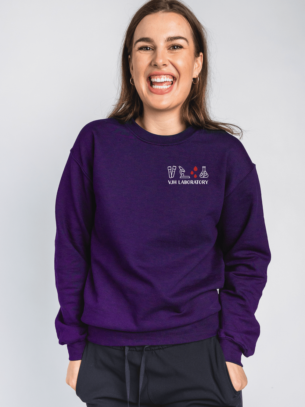 Vernon Jubilee Hospital Laboratory - Round 2 - Non-Pocketed Crew Sweatshirt