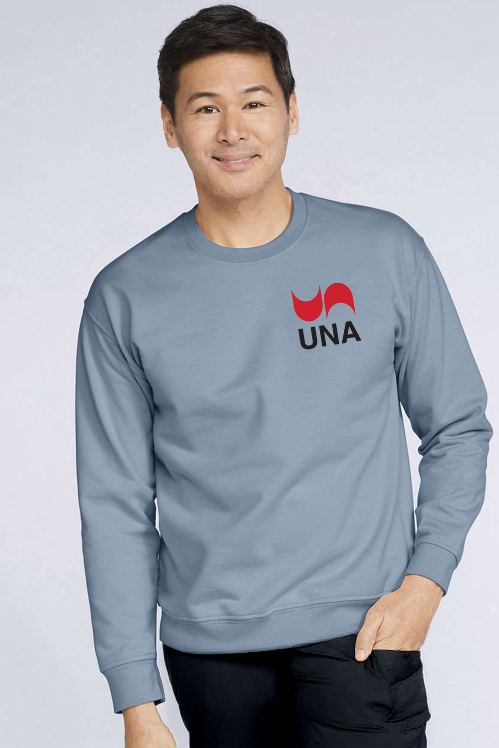 UNA Official Logo - Midweight Non-Pocketed Crew Sweatshirt