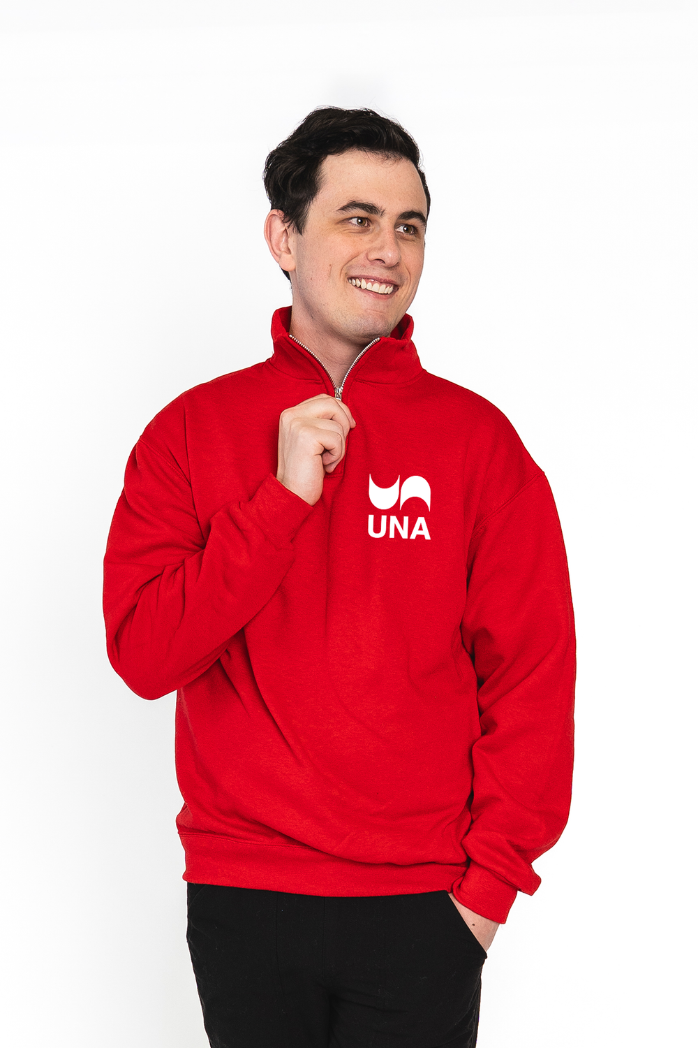 UNA Official Logo - 1/4 Zip Everyday Sweatshirt