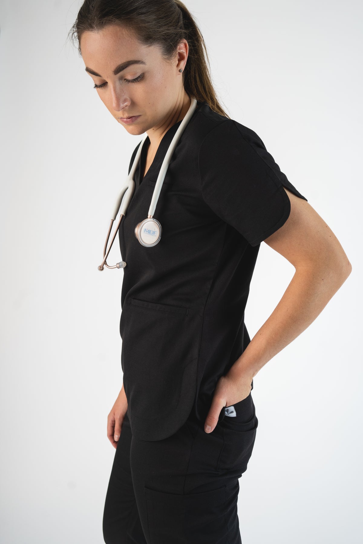 Rosa Scalloped Scrub Top - Lubdub Apparel