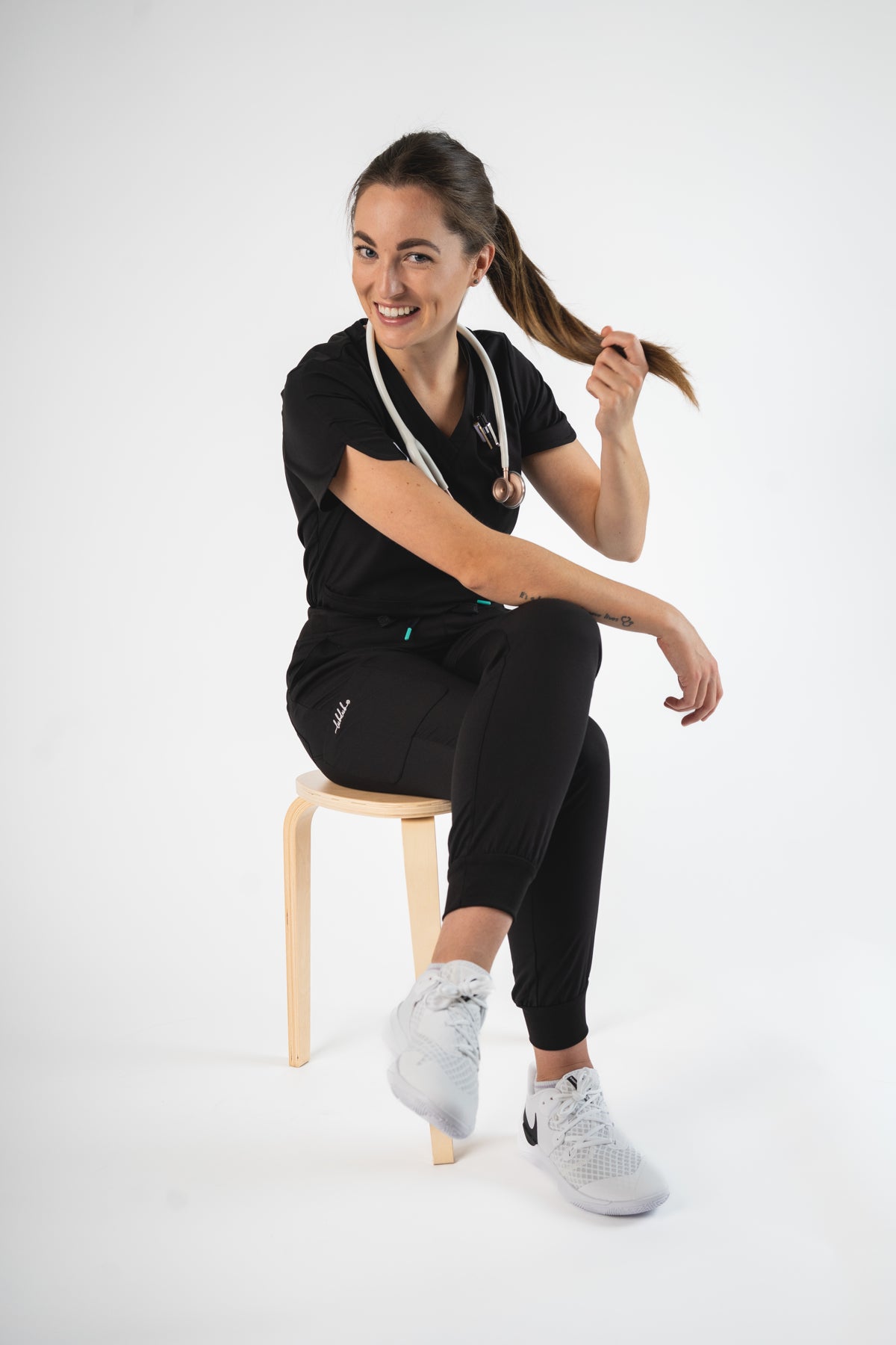 Rosa Scalloped Scrub Top - Lubdub Apparel