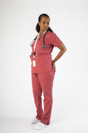 Rosa Scalloped Scrub Top - Lubdub Apparel